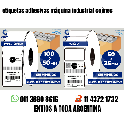 etiquetas adhesivas máquina industrial cojines