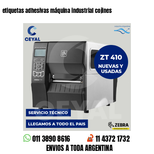 etiquetas adhesivas máquina industrial cojines