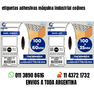 etiquetas adhesivas máquina industrial cojines