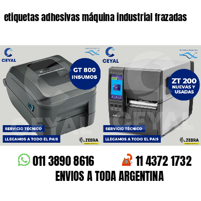 etiquetas adhesivas máquina industrial frazadas