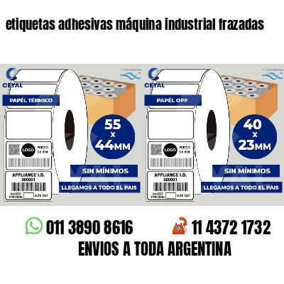 etiquetas adhesivas máquina industrial frazadas