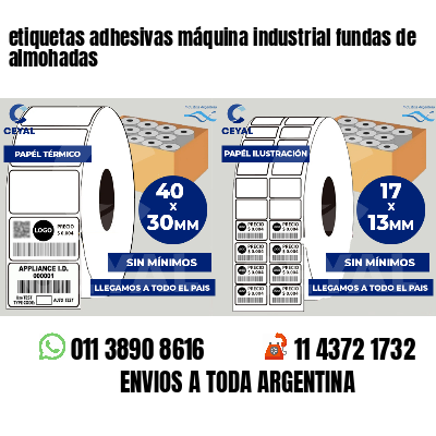 etiquetas adhesivas máquina industrial fundas de almohadas