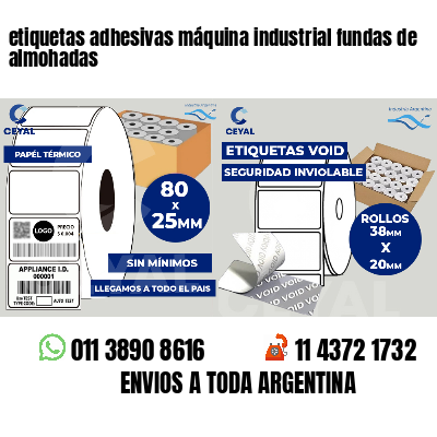 etiquetas adhesivas máquina industrial fundas de almohadas