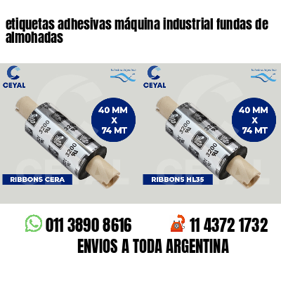 etiquetas adhesivas máquina industrial fundas de almohadas