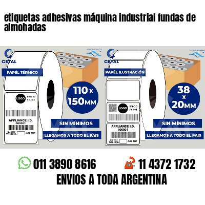 etiquetas adhesivas máquina industrial fundas de almohadas