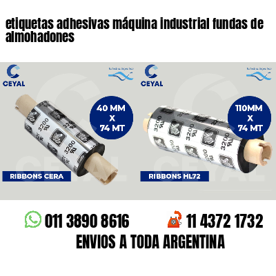 etiquetas adhesivas máquina industrial fundas de almohadones