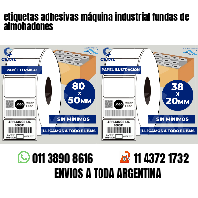 etiquetas adhesivas máquina industrial fundas de almohadones