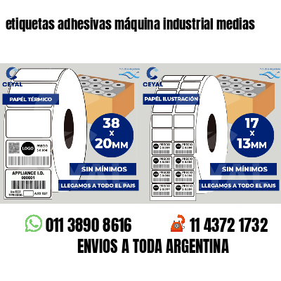 etiquetas adhesivas máquina industrial medias