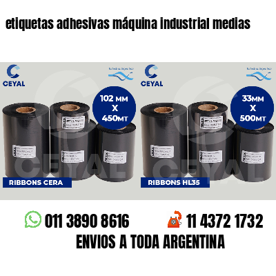 etiquetas adhesivas máquina industrial medias
