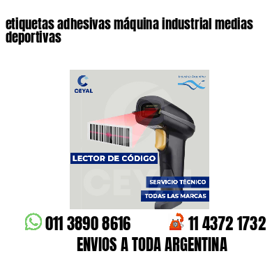 etiquetas adhesivas máquina industrial medias deportivas
