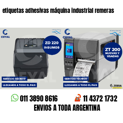 etiquetas adhesivas máquina industrial remeras