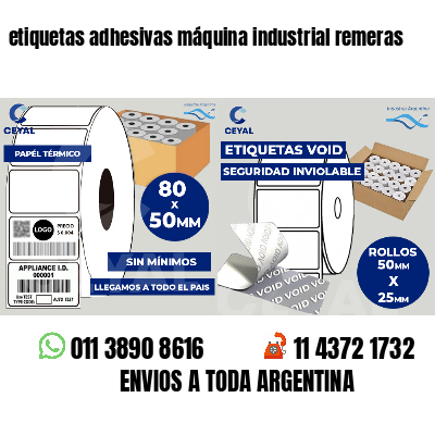 etiquetas adhesivas máquina industrial remeras