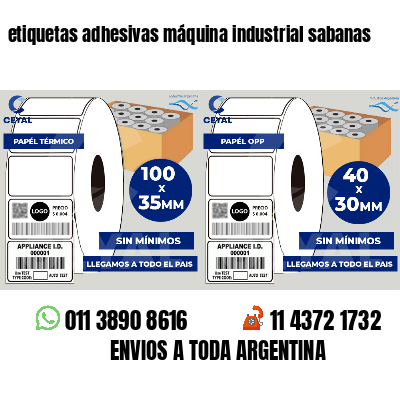 etiquetas adhesivas máquina industrial sabanas