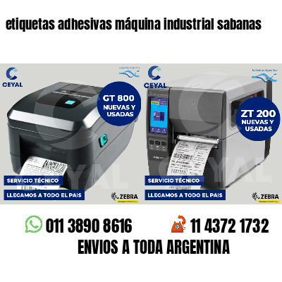 etiquetas adhesivas máquina industrial sabanas