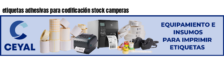 etiquetas adhesivas para codificación stock camperas