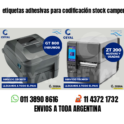 etiquetas adhesivas para codificación stock camperas