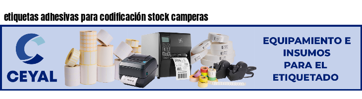 etiquetas adhesivas para codificación stock camperas