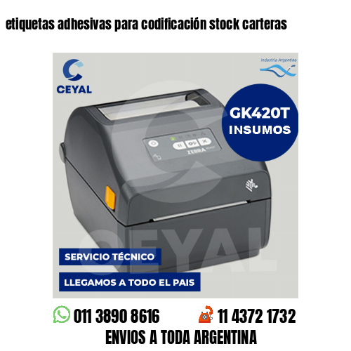 etiquetas adhesivas para codificación stock carteras