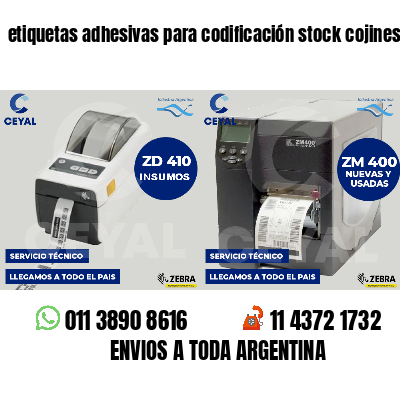 etiquetas adhesivas para codificación stock cojines