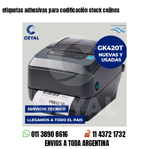 etiquetas adhesivas para codificación stock cojines