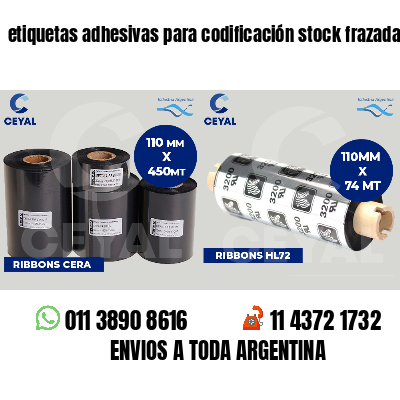 etiquetas adhesivas para codificación stock frazadas