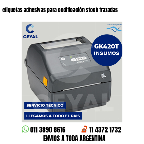 etiquetas adhesivas para codificación stock frazadas