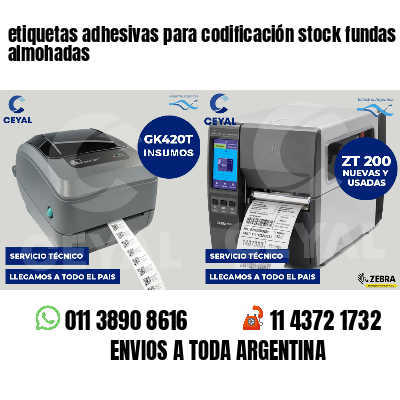 etiquetas adhesivas para codificación stock fundas de almohadas