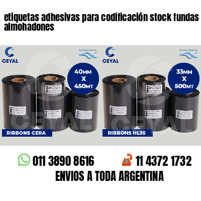 etiquetas adhesivas para codificación stock fundas de almohadones