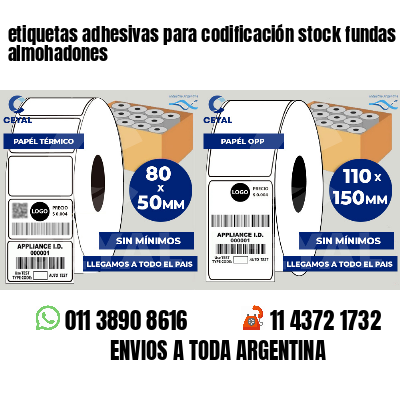 etiquetas adhesivas para codificación stock fundas de almohadones