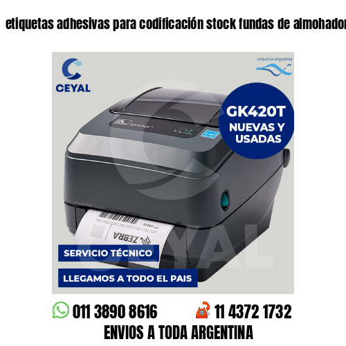 etiquetas adhesivas para codificación stock fundas de almohadones