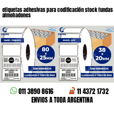 etiquetas adhesivas para codificación stock fundas de almohadones