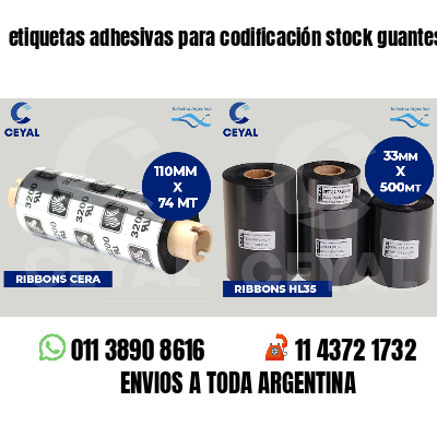 etiquetas adhesivas para codificación stock guantes