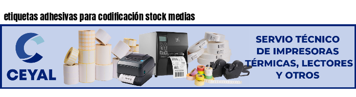 etiquetas adhesivas para codificación stock medias