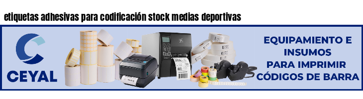 etiquetas adhesivas para codificación stock medias deportivas