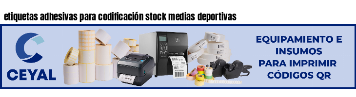 etiquetas adhesivas para codificación stock medias deportivas