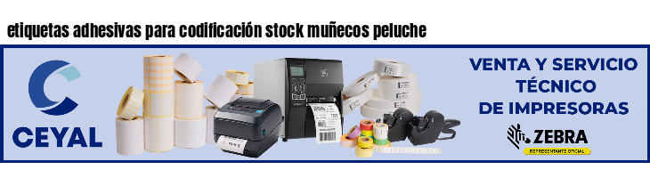 etiquetas adhesivas para codificación stock muñecos peluche