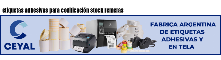 etiquetas adhesivas para codificación stock remeras