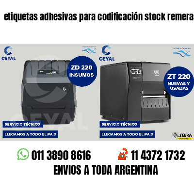 etiquetas adhesivas para codificación stock remeras
