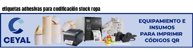 etiquetas adhesivas para codificación stock ropa