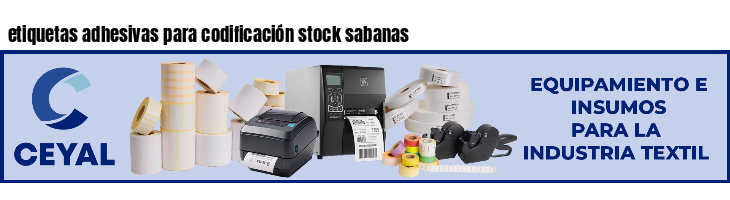 etiquetas adhesivas para codificación stock sabanas
