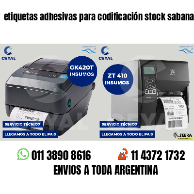 etiquetas adhesivas para codificación stock sabanas