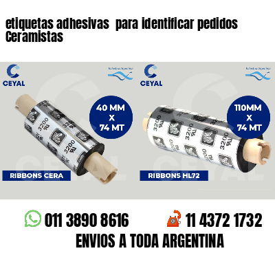 etiquetas adhesivas para identificar pedidos Ceramistas