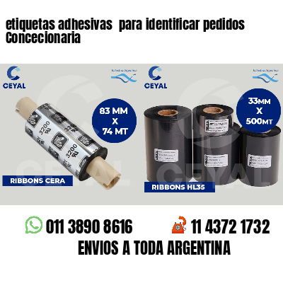 etiquetas adhesivas para identificar pedidos Concecionaria