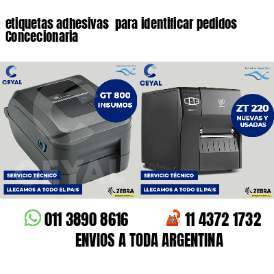 etiquetas adhesivas  para identificar pedidos Concecionaria