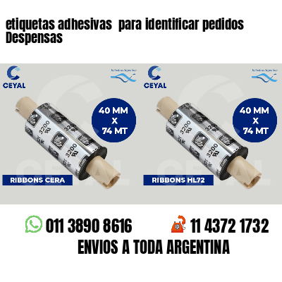 etiquetas adhesivas para identificar pedidos Despensas