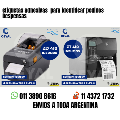 etiquetas adhesivas  para identificar pedidos Despensas