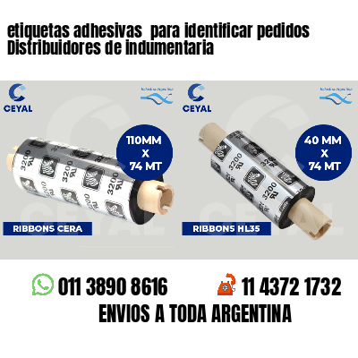 etiquetas adhesivas para identificar pedidos Distribuidores de indumentaria