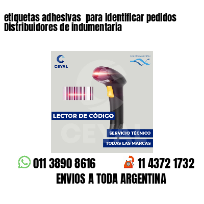 etiquetas adhesivas para identificar pedidos Distribuidores de indumentaria