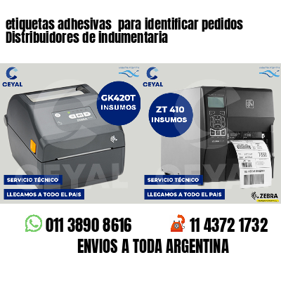 etiquetas adhesivas  para identificar pedidos Distribuidores de indumentaria