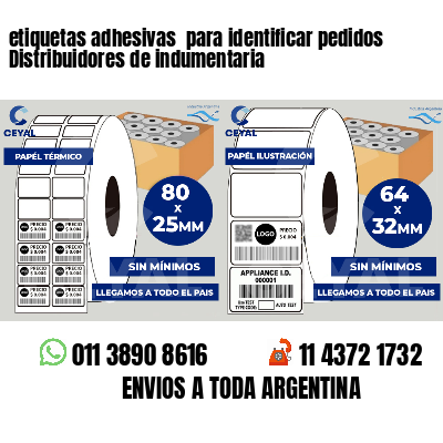etiquetas adhesivas para identificar pedidos Distribuidores de indumentaria